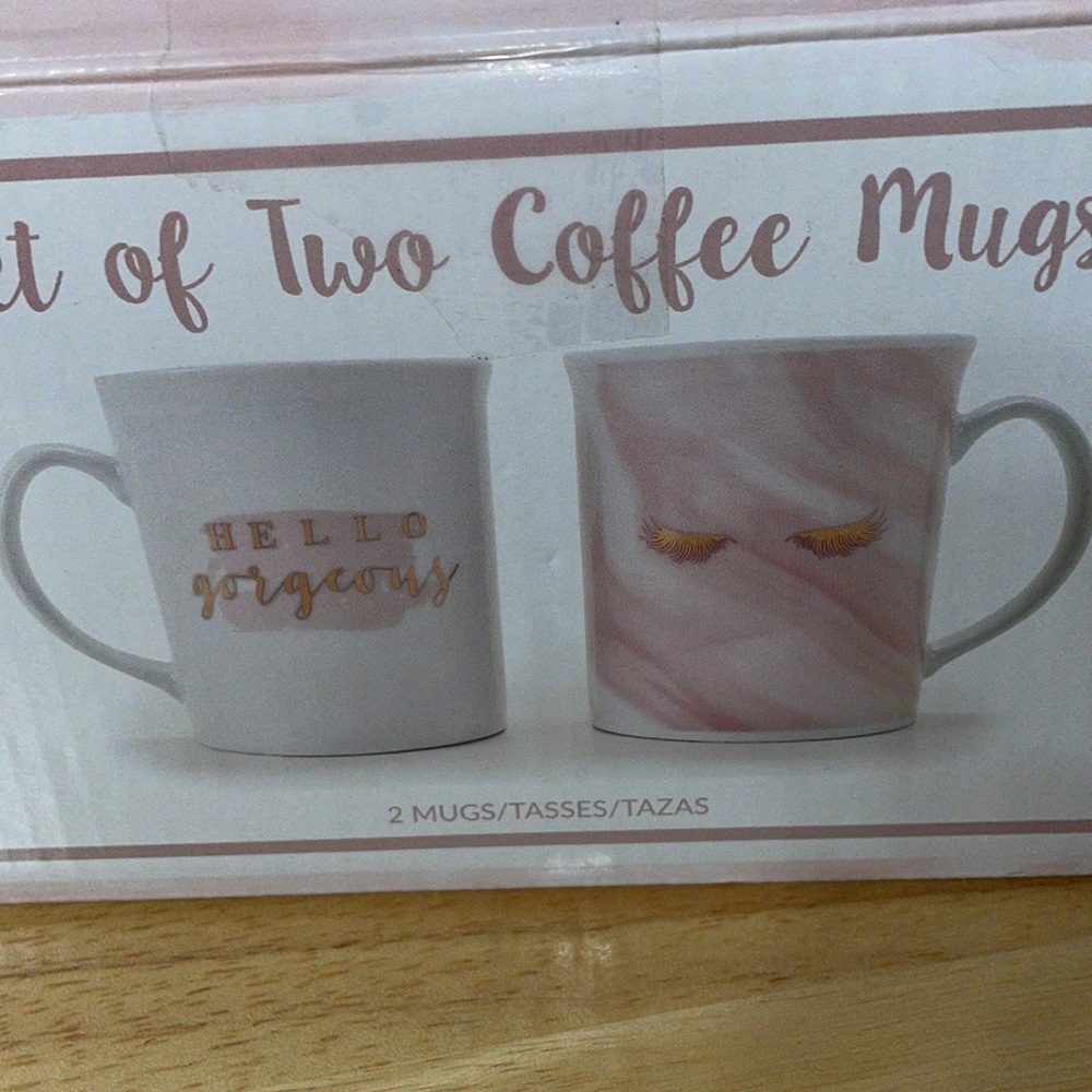 NEW 2 Coffee Cup Mugs Girly Makeup Bridal Fun Bachelorette Home Kitchen Gift - Picture 6 of 6